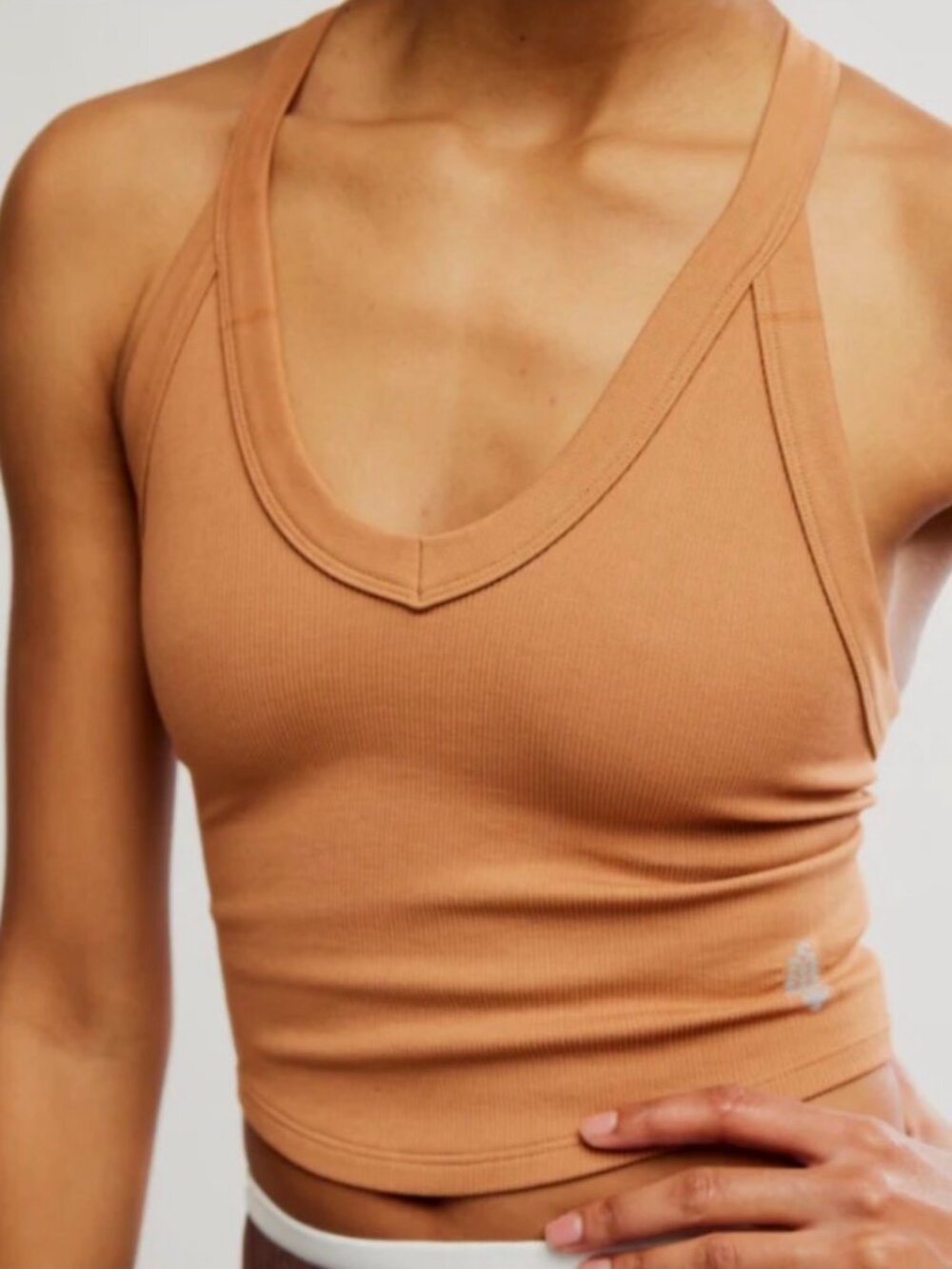 NWT Free People Movement All Clear V Neck Cami in Twig